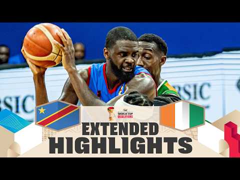 Congo DR 🇨🇩 v Côte d'Ivoire 🇨🇮 | Extended Highlights | FIBA Basketball World Cup 2027 African Qualif