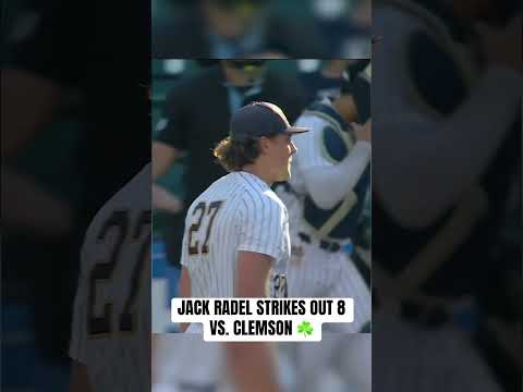 Jack Radel was dialed in vs. Clemson in the first round of the ACC Tournament🔥 #baseball #notredame