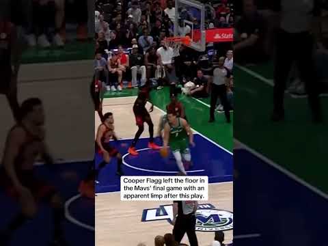 Cooper Flagg left the Mavs’ final game after this play.
