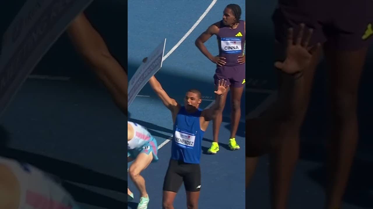 PERSONAL BEST AND MEET RECORD! Kendry Menéndez clocks 13.07 in the 110m hurdles in Bydgoszcz