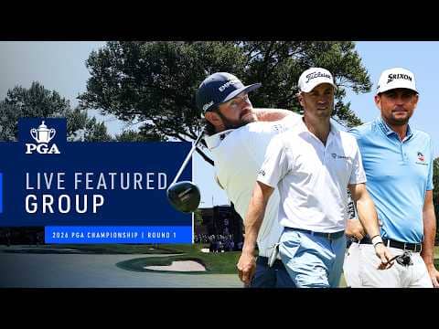 LIVE | Young, Thomas, Bradley | Featured Group 4 PM | Round 1| 2026 PGA Championship