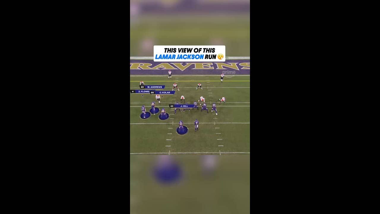 Prime Vision View of this Lamar Jackson Run 🔥