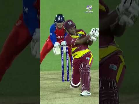 West Indies batters hit @BudweiserIndia Smooth Sixes during their #T20WorldCup game with England 🙌