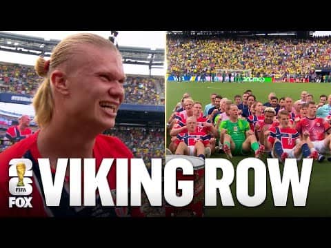 Erling Haaland Leads Norway in EPIC Viking Row Celebration After Advancing to Quarter-Final 🇳🇴