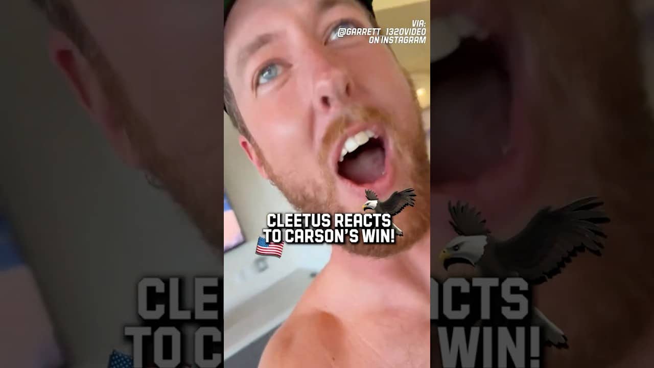Cleet's reaction to Carson winning is everything 😭