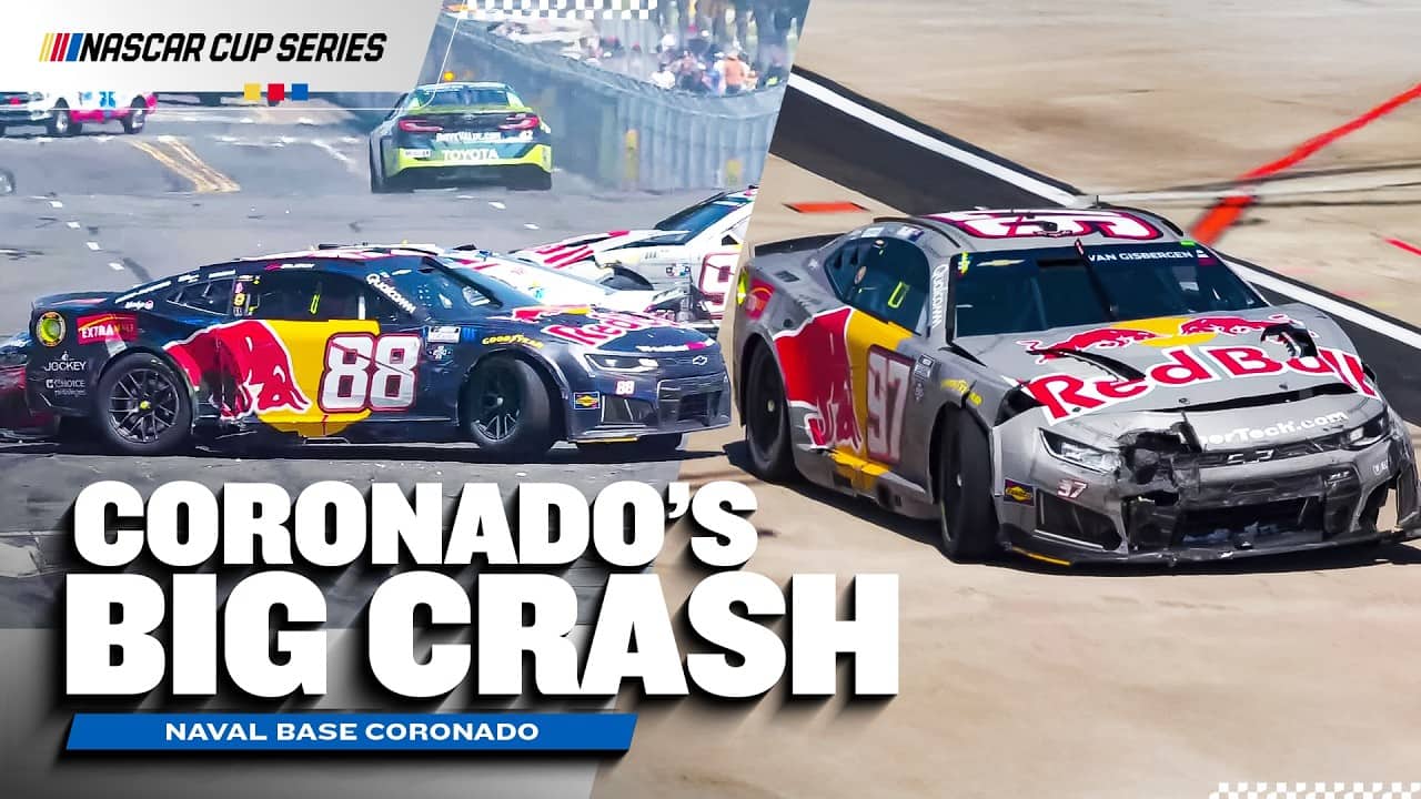 ALL Replays of Naval Base Coronado's Massive Wreck | 2026 NASCAR Cup Series