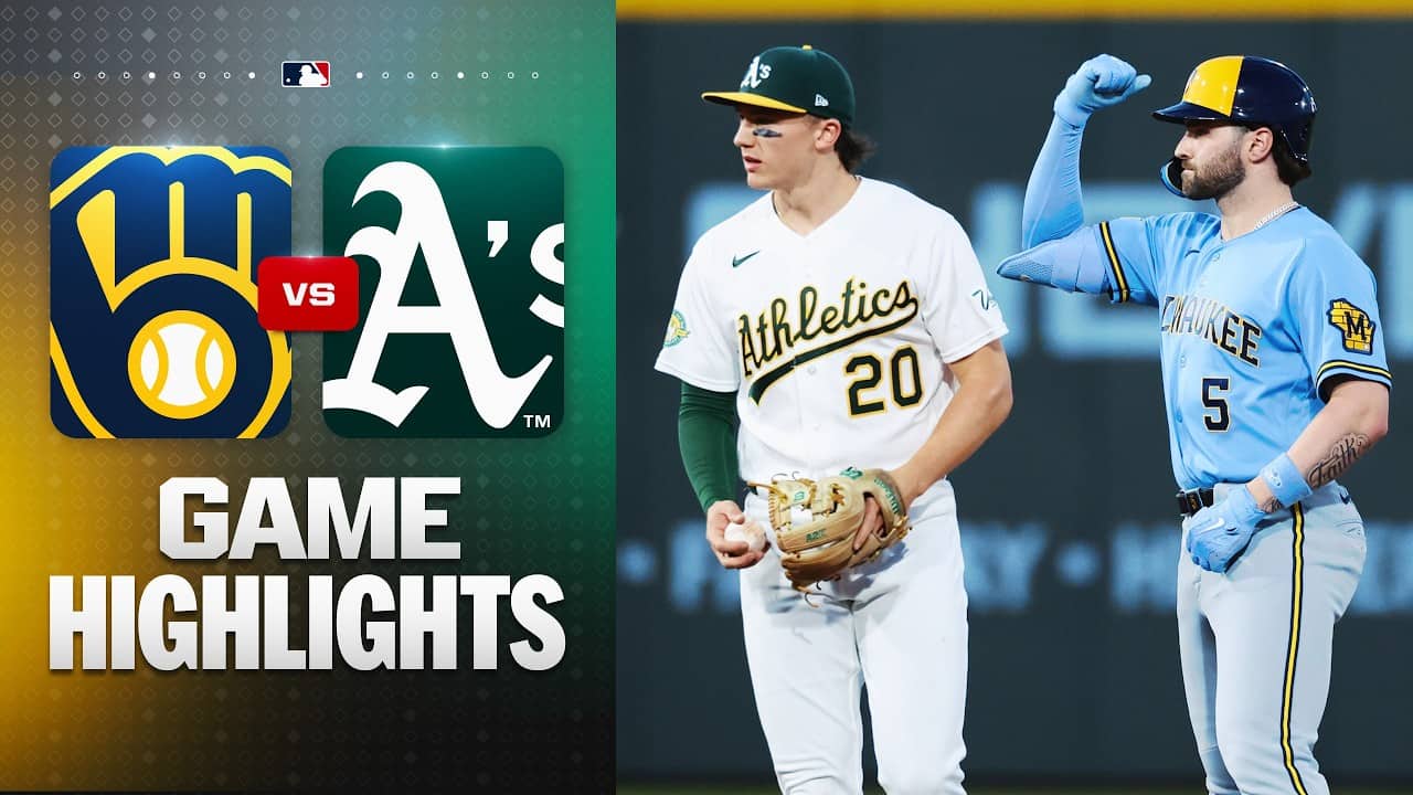 Brewers vs. A's Game Highlights (6/9/26) | MLB Highlights