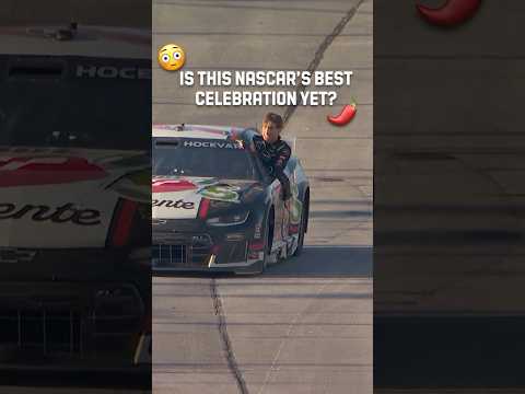 Hocevar's celebration might be our craziest burnout yet 🤘