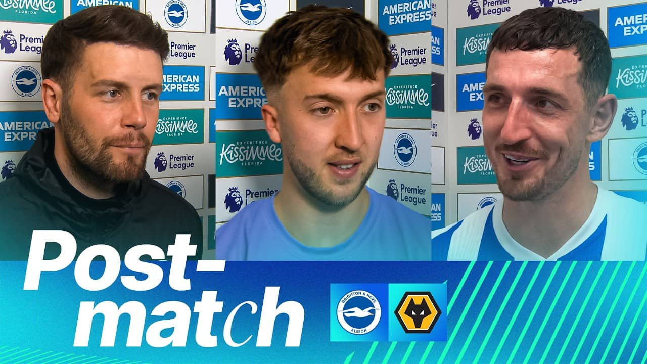 POST-MATCH | Dunk explains goal celebration | Brighton v Wolves