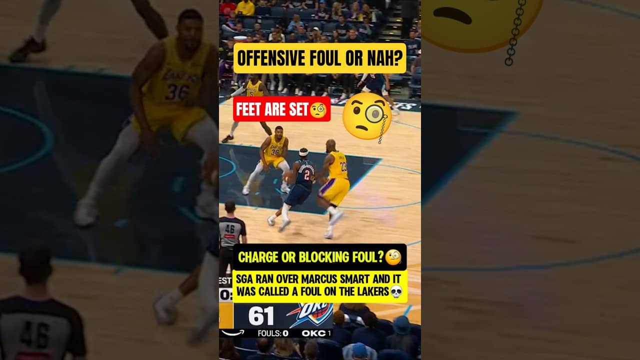 SGA CHARGE or a Lakers blocking FOUL?🤔