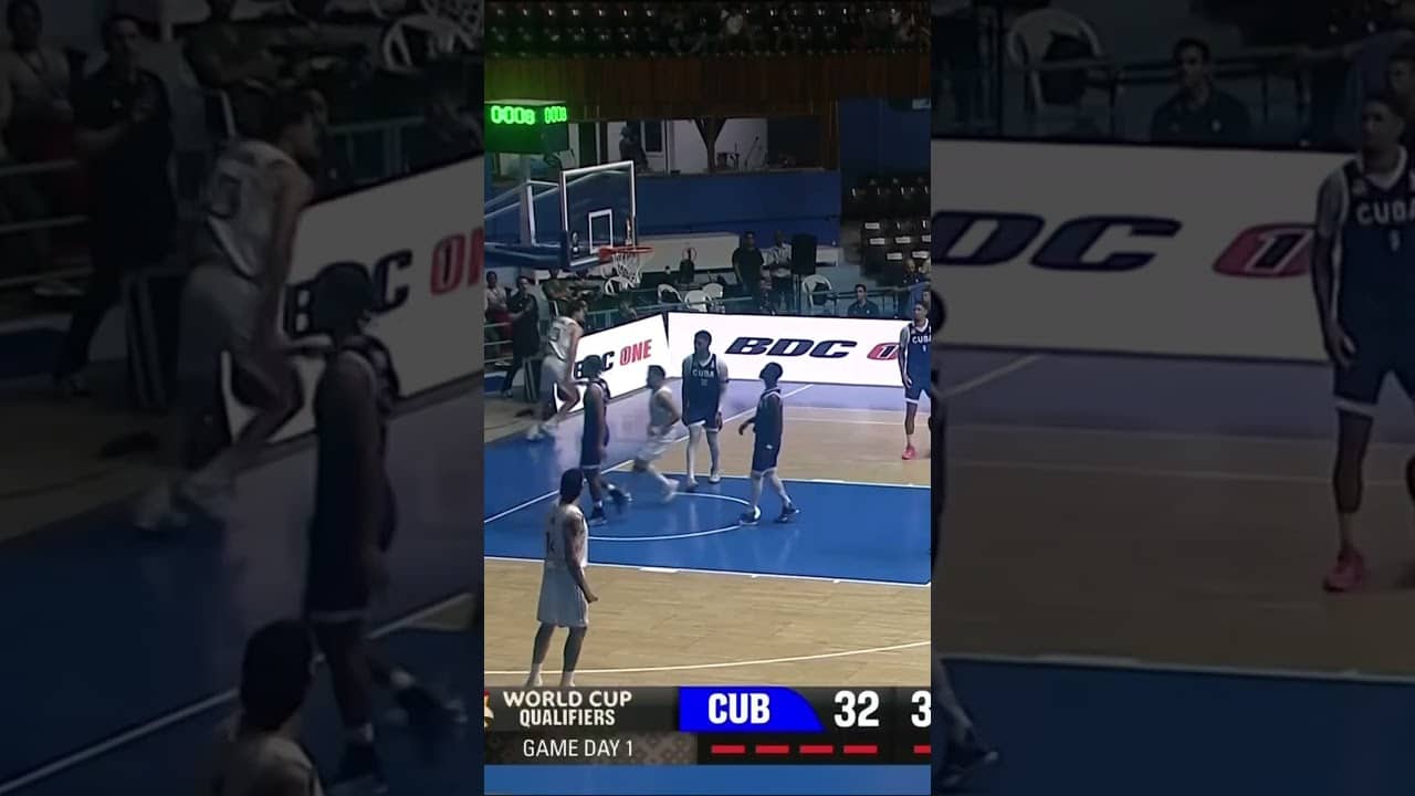 That crossover sent him straight to the floor 😳 #FIBAWC