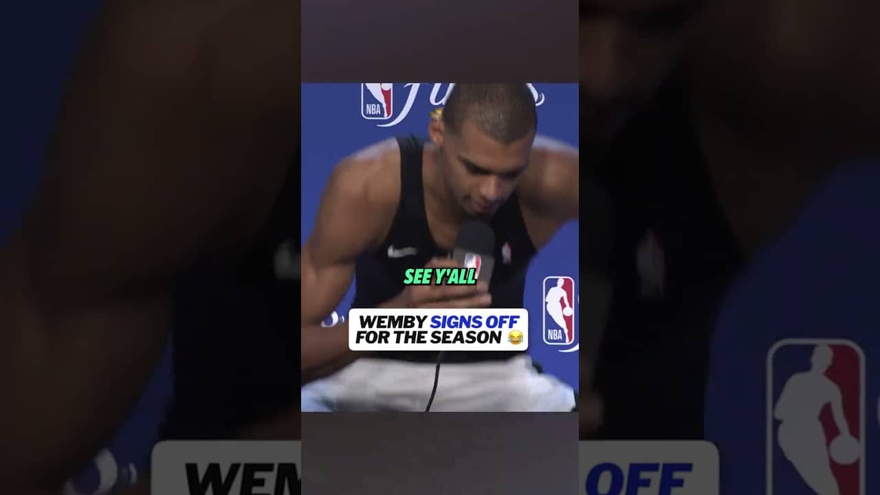 Wemby's final message to the media 🤣 #spurs #wemby #nba
