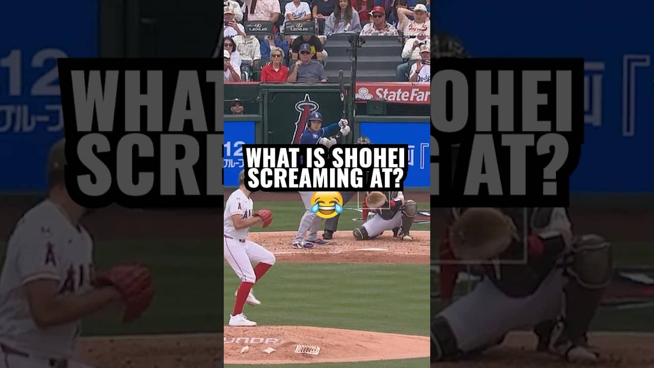 What is Shohei screaming at? 🤣