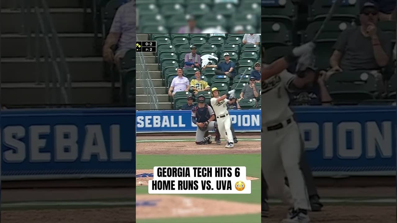 The Yellow Jackets’ bats came ALIVE in their first game at the ACC Tourney 🔥 #georgiatech #baseball
