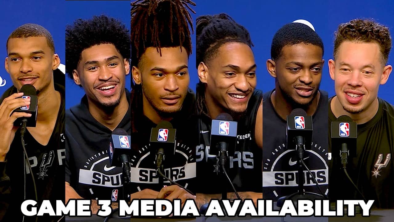Full NBA Finals Game 3 Spurs Media Availability: Victor, Dylan, Steph, Devin, and Mitch