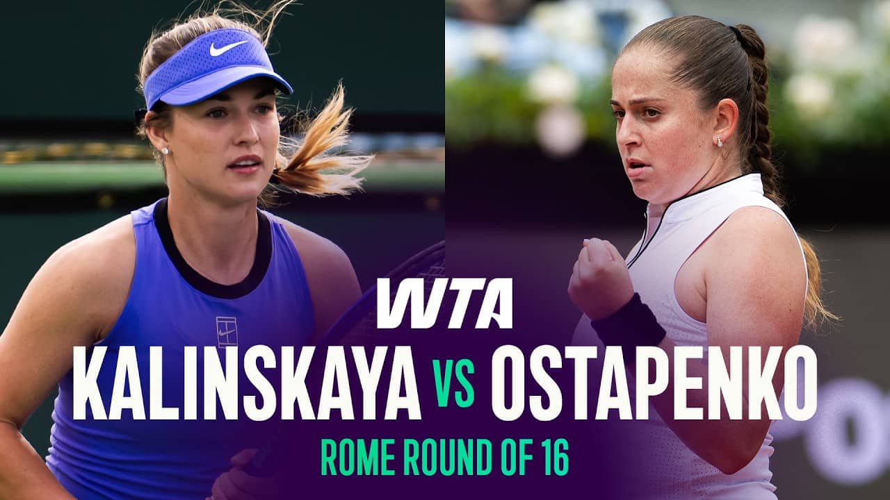Anna Kalinskaya vs. Jelena Ostapenko | 2026 Rome Round of 16 | WTA Match Highlights