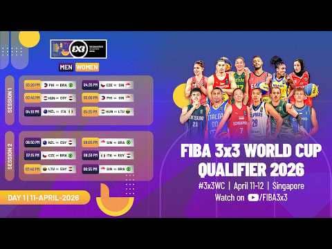 LIVE 🔴 FIBA 3x3 World Cup Qualifier 2026 | Day 1 - Session 1 | #3x3Basketball