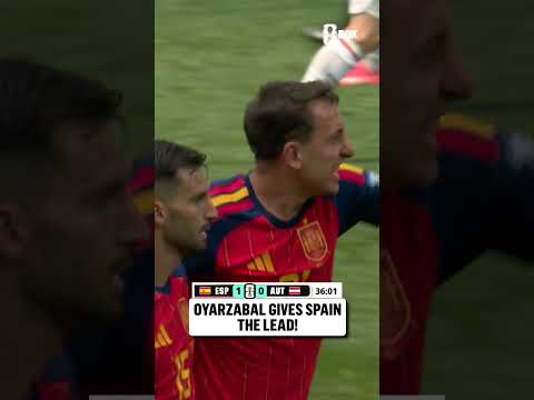 SPAIN TAKES THE LEAD OVER AUSTRIA IN LA 🇪🇸 Cucurella with the lovely assist to Oyarzabal!