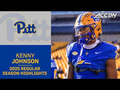 Kenny Johnson 2025 Regular Season Highlights | Pitt Wide Receiver