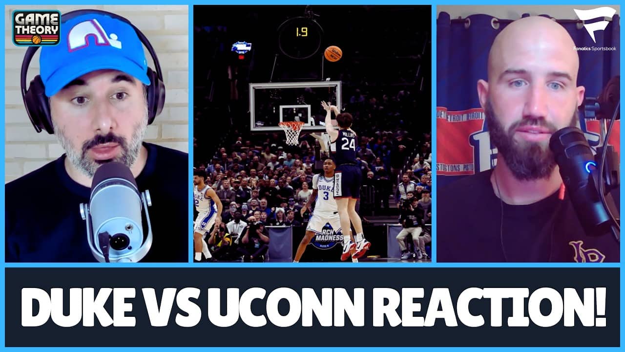 Duke vs. UConn LIVE REACTION! Braylon Mullins sends Huskies to Final Four! | Game Theory Podcast
