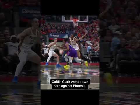 Caitlin Clark exited the game in the third with a back injury.
