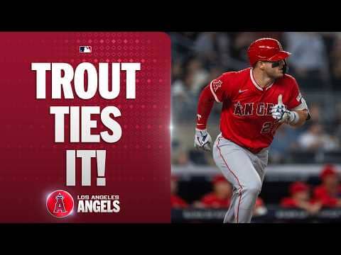 Trout TIES THE GAME! Mike Trout CRUSHES a three-run homer to tie the game for the Angels! 😇🔥
