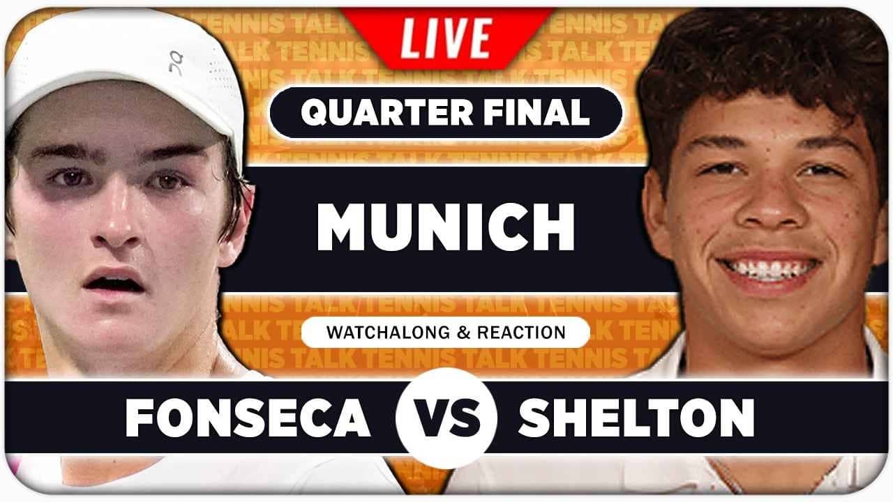 FONSECA vs SHELTON • ATP Munich 2026 QF • LIVE Tennis Watchalong