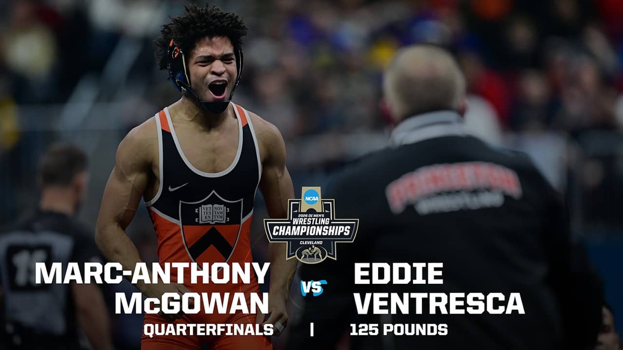 Marc-Anthony McGowan vs. Eddie Ventresca: 2026 NCAA wrestling quarterfinals (125 pounds)