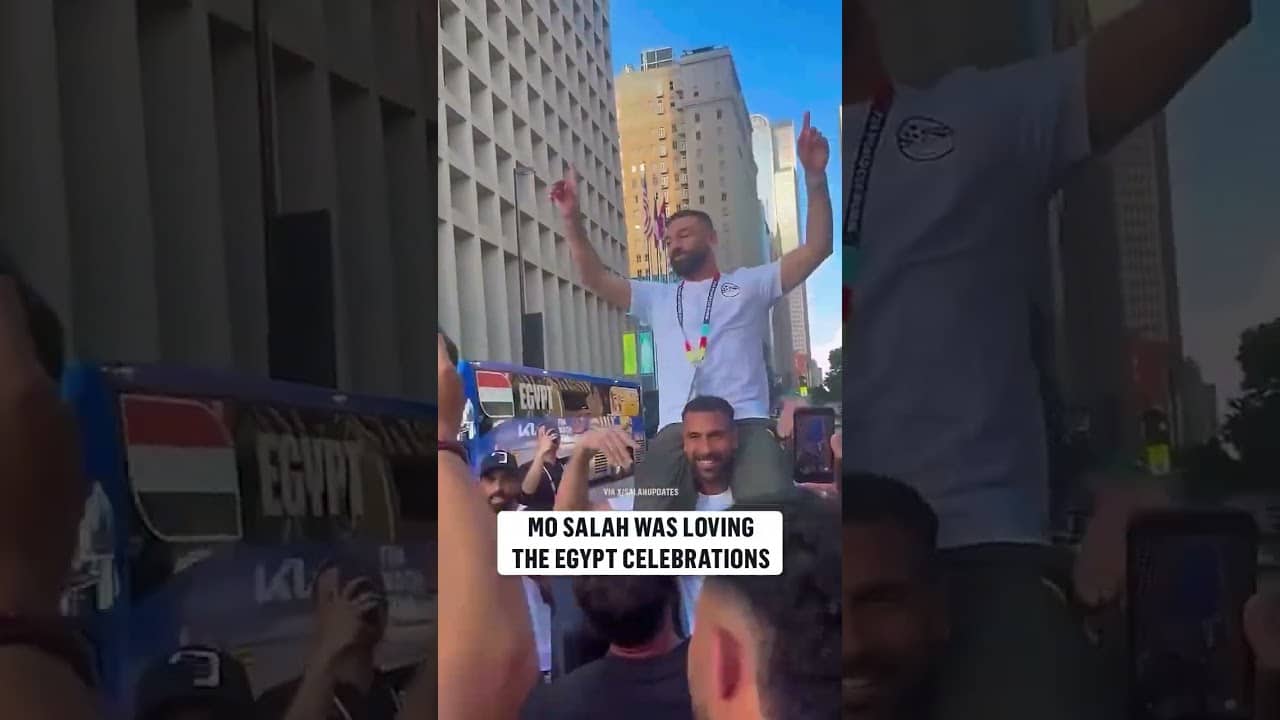Mo Salah enjoyed the festivities after leading Egypt to the Round of 16