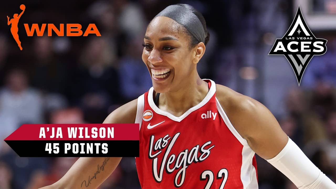 A'JA WILSON DROPS 45 PTS 🤯 1st player in WNBA HISTORY with multiple 45-PT games 👏 | WNBA on ESPN