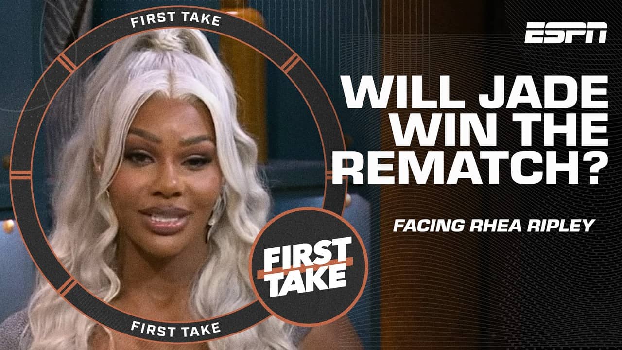 Jade Cargill tells Stephen A. she WON'T LOSE AGAIN 🆚 Rhea Ripley at WWE Clash in Italy | First Take