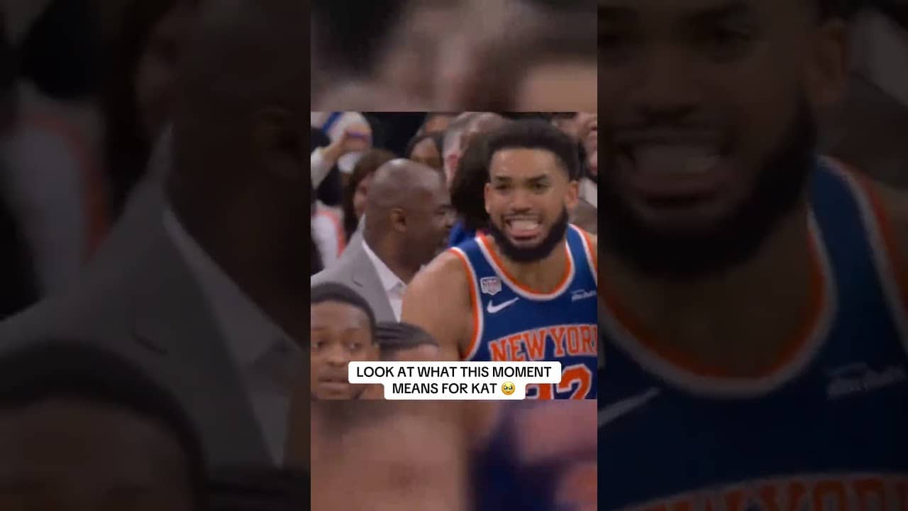 Karl-Anthony Towns reaction to the Knicks becoming NBA Champions 👏