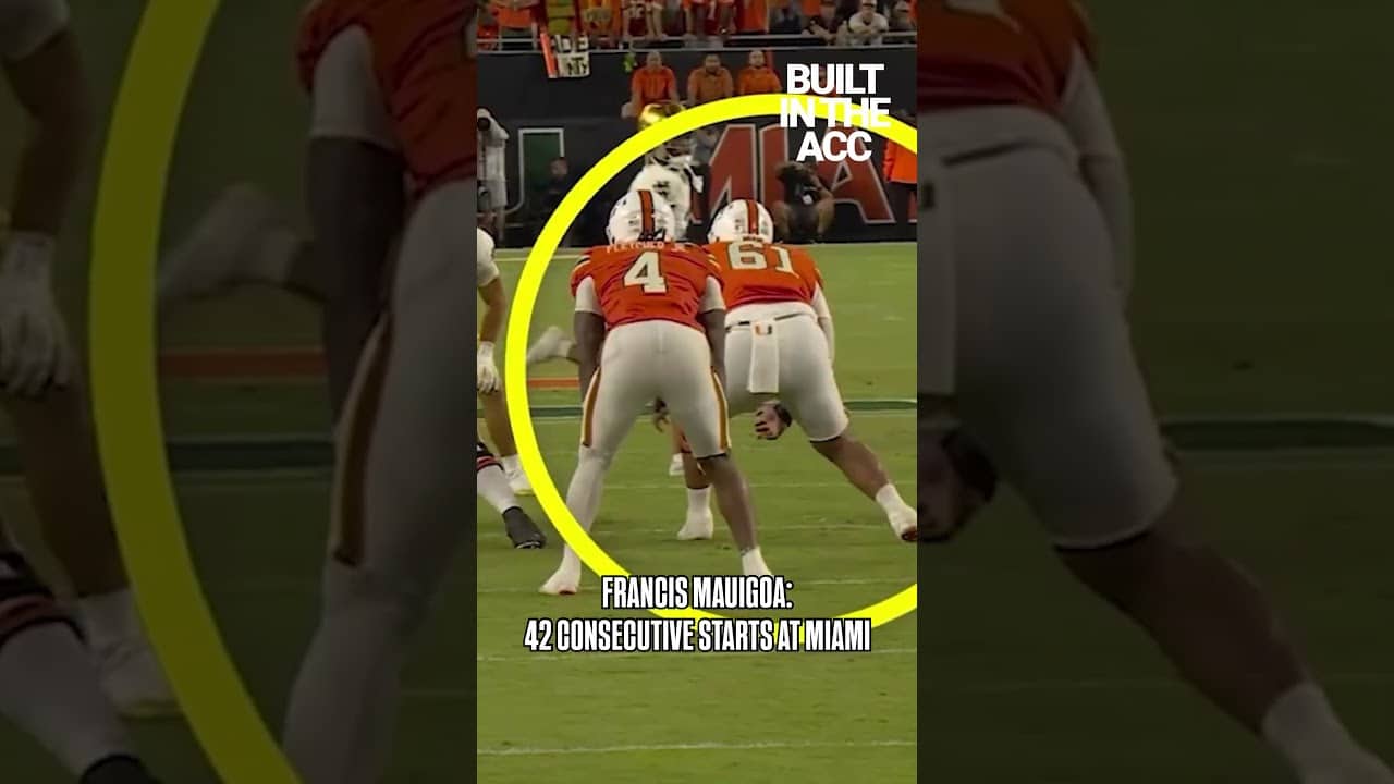 😤 Tone-setter. Francis Mauigoa is #BuiltInTheACC    #nfldraft #collegefootball #miamihurricanes