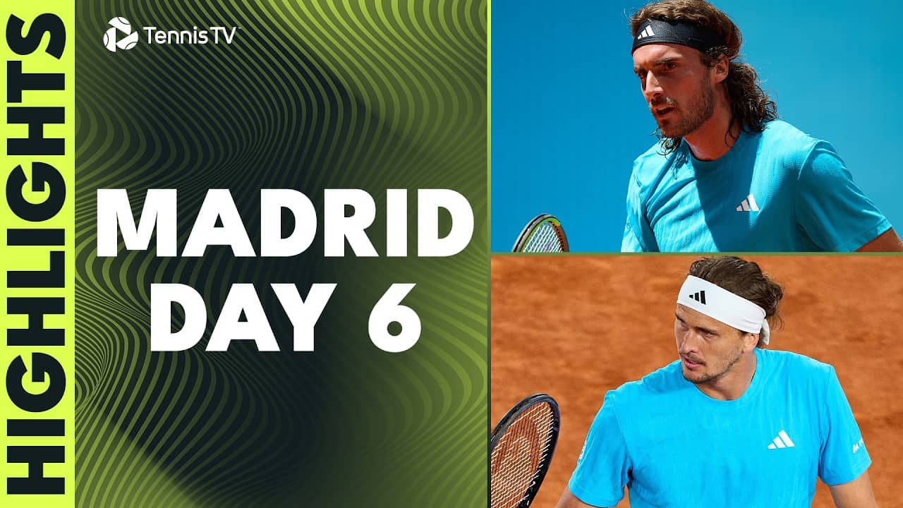 Zverev & Tsitsipas In Action; Ruud, Medvedev, Khachanov Also Feature | Madrid 2026 Day 6 Highlights