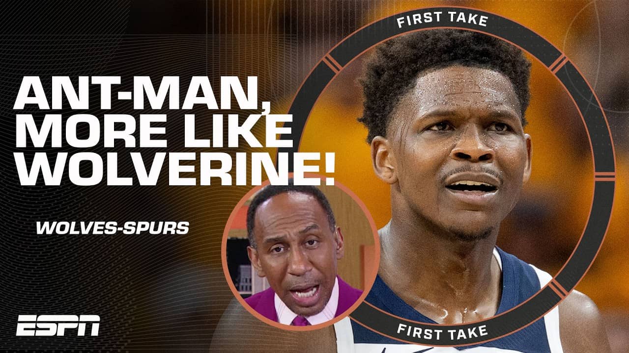 With Anthony Edwards available, Stephen A. is CONFIDENT in the Wolves vs. the Spurs 🔥 | First Take