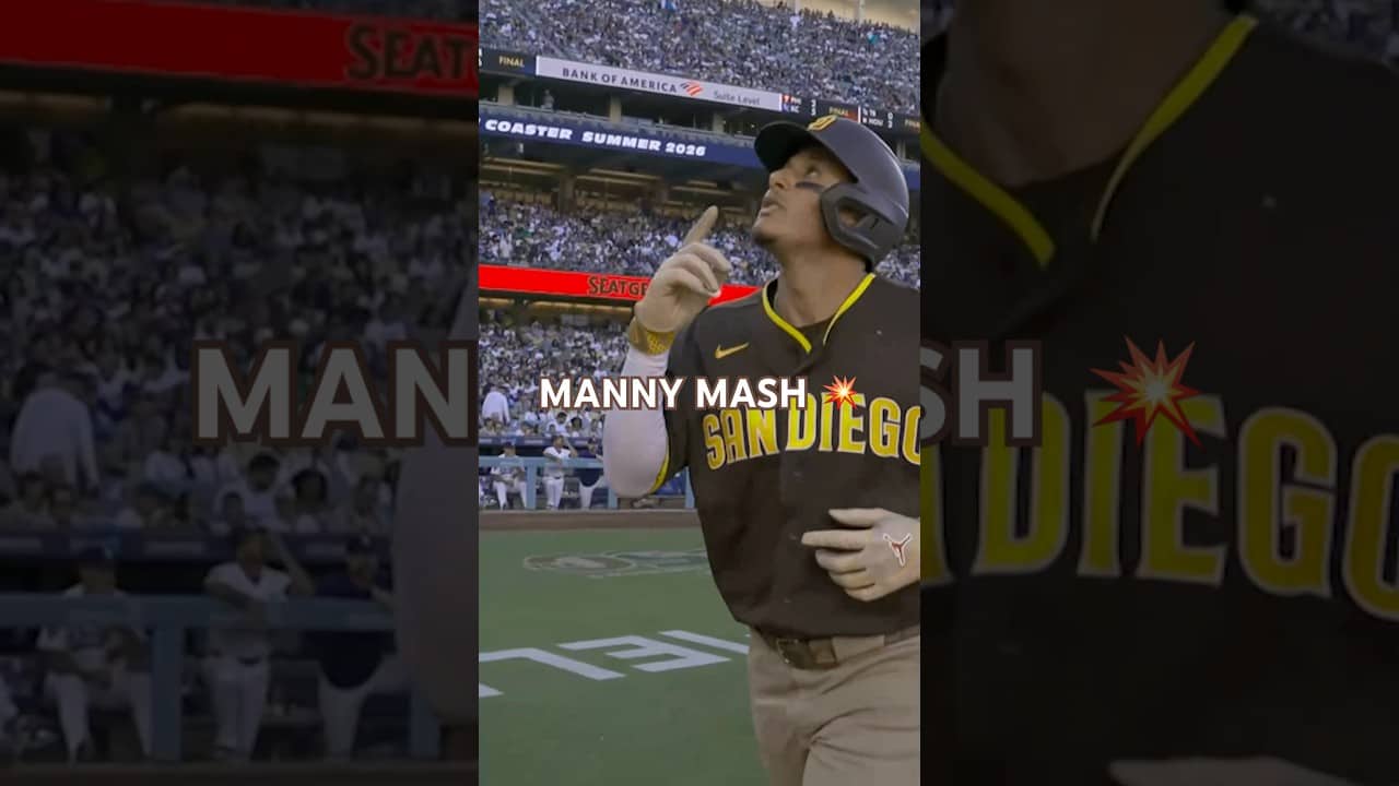 Manny Mash 💥 #mlb #padres #baseball #sports #highlights #homerun #sandiegopadres #mannymachado