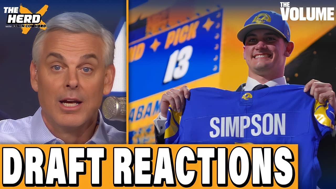NFL Draft REACTIONS: Ty Simpson to Rams SHOCKER, Chiefs & Eagles TRADE UP | THE HERD