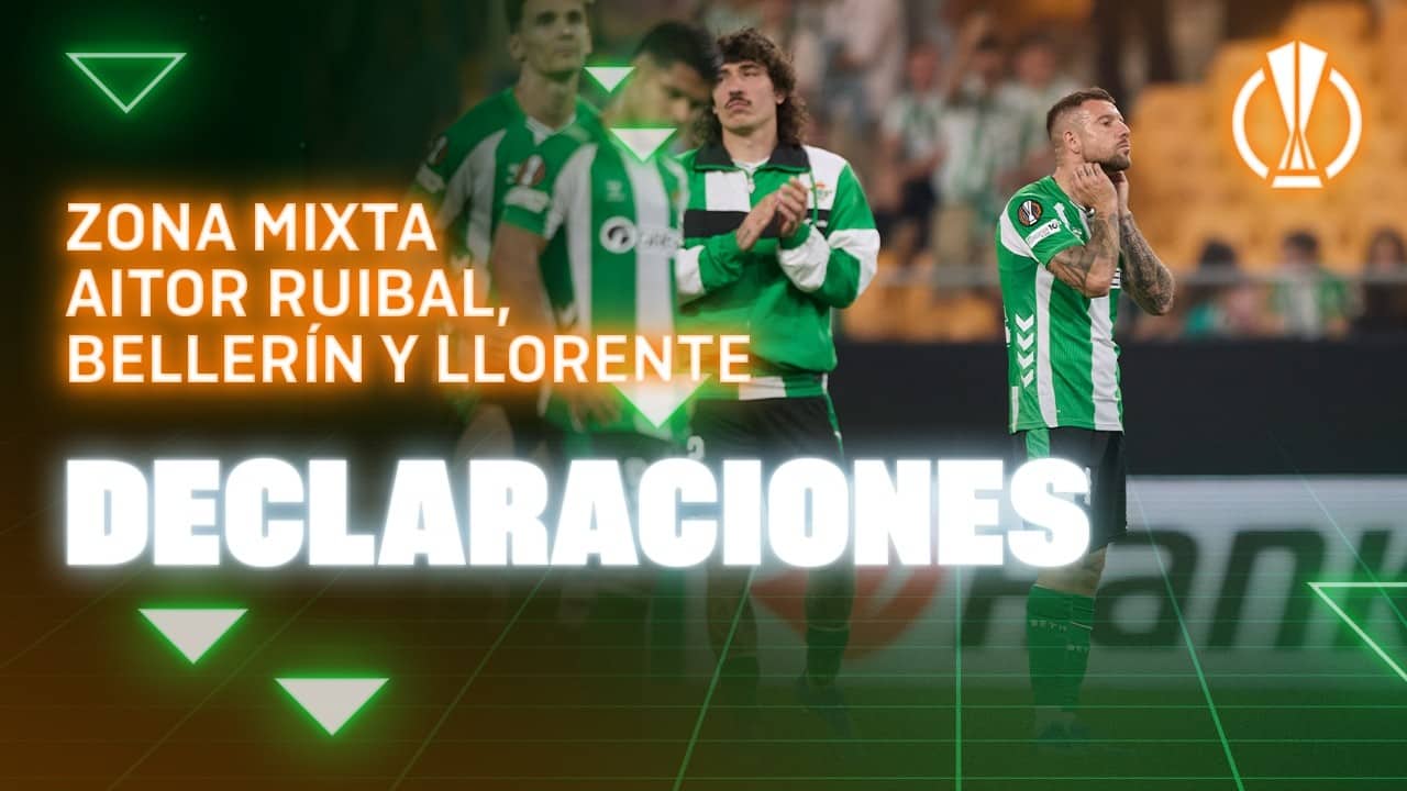 Zona mixta de Aitor, Bellerín y Llorente tras el #RealBetisSCBraga 🗣🎙 | Real BETIS