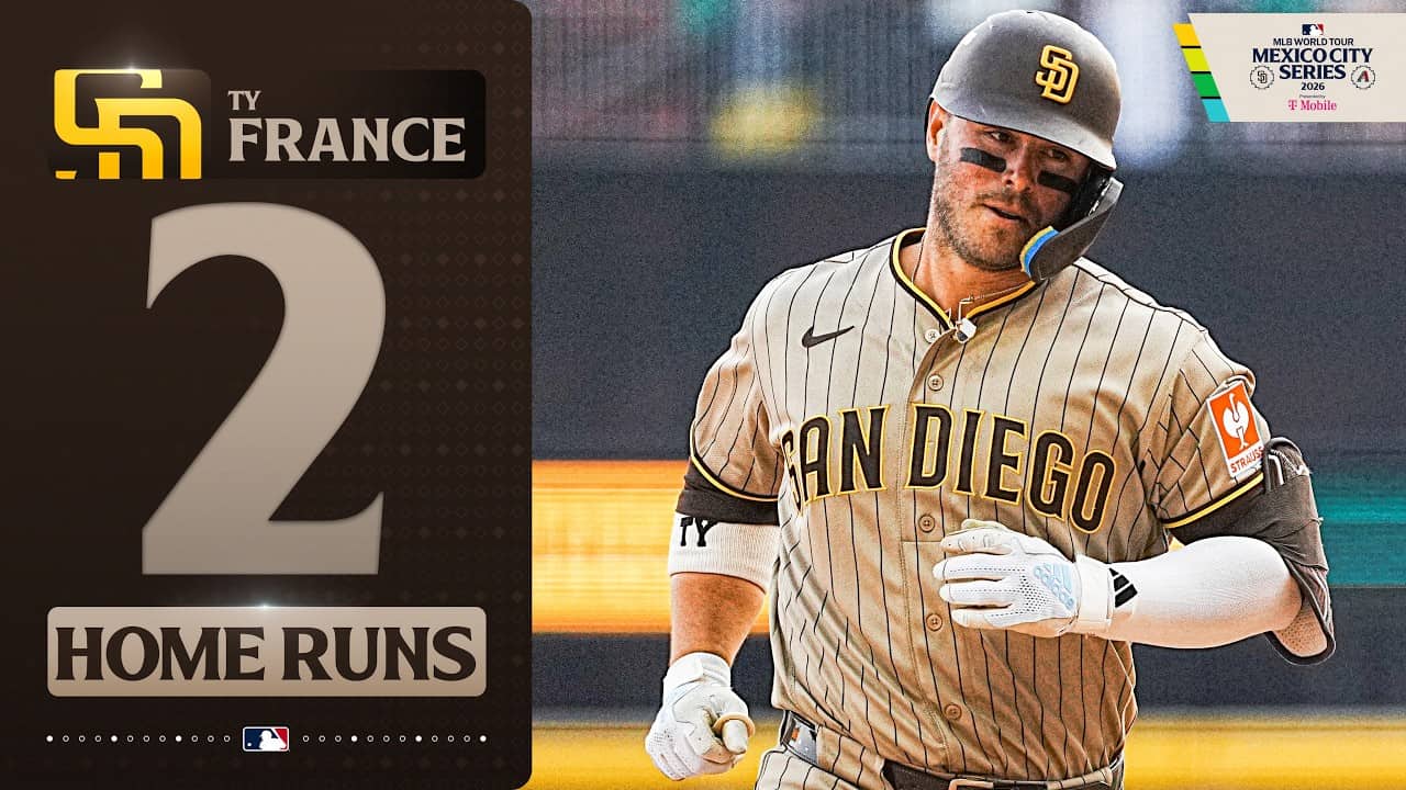 Ty France homers twice for the Padres in a comeback win in the Mexico City Series! 👏 MLB Highlights