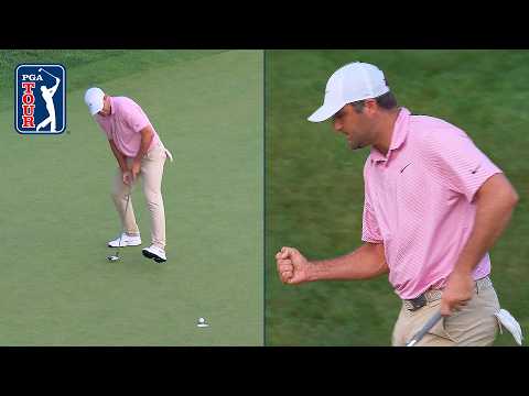 Scottie Scheffler comes up CLUTCH on 72nd hole to force playoff with Vicktor Hovland! | Travelers