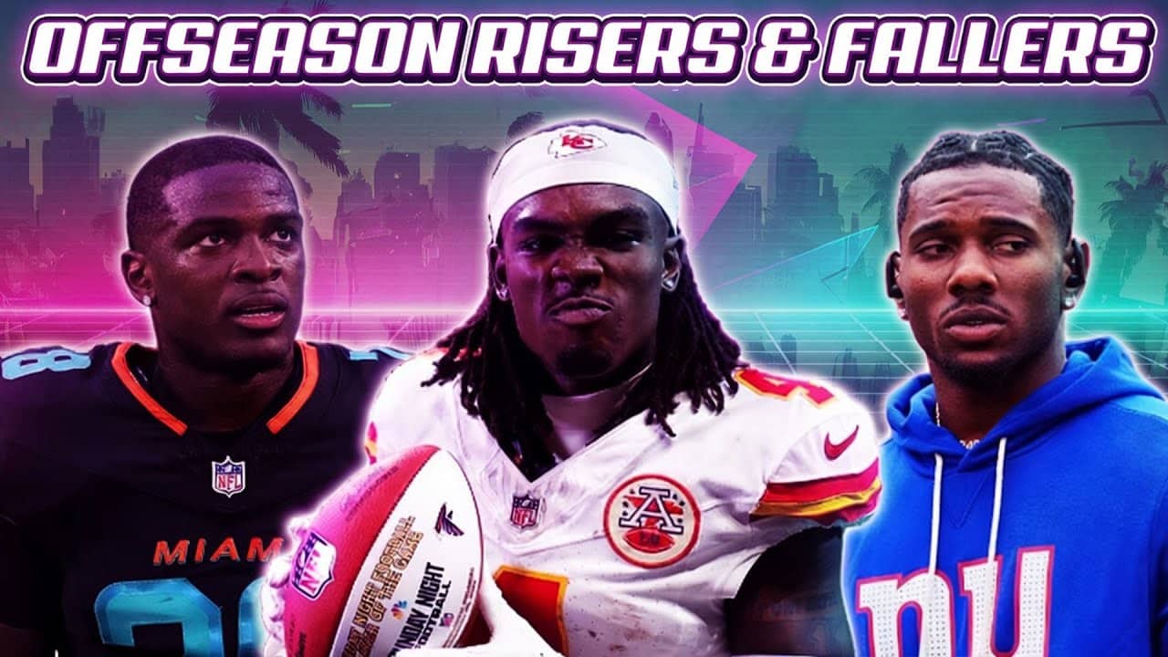 Dynasty Fantasy Football Offseason RISERS & FALLERS: Rice, Achane, Nabers, & More! (FFT Dynasty)