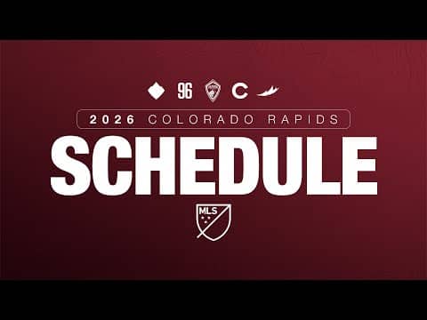 2026 Colorado Rapids Regular Season Schedule