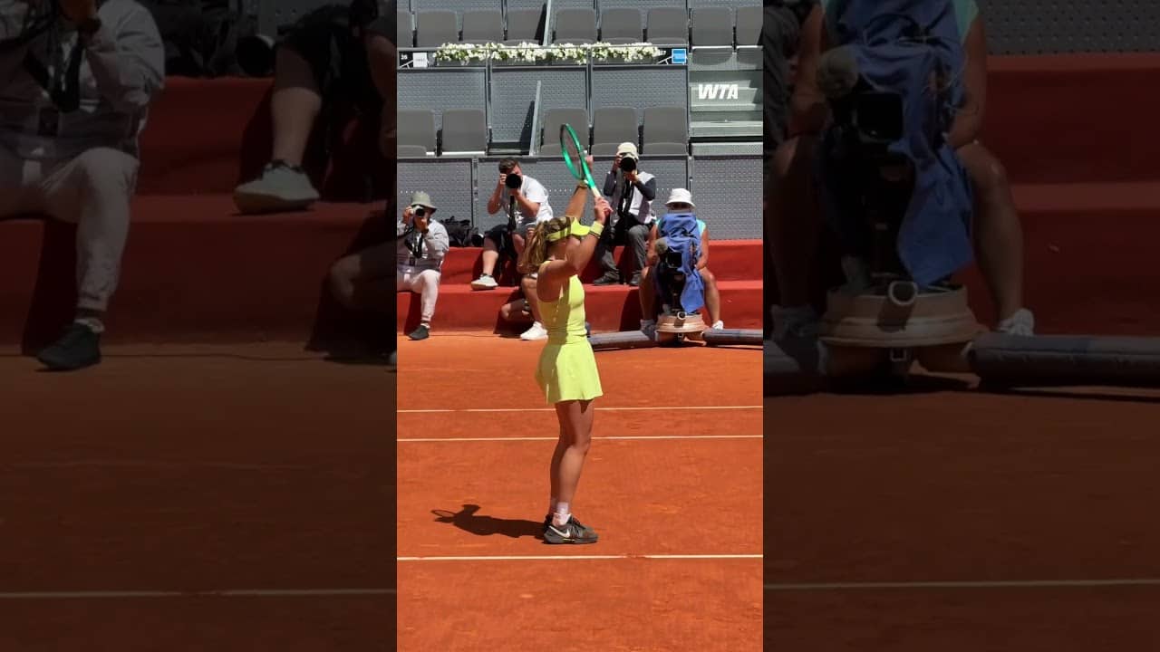 Mirra Andreeva is into the semifinals for the first time in Madrid! #wta #tennis #madrid