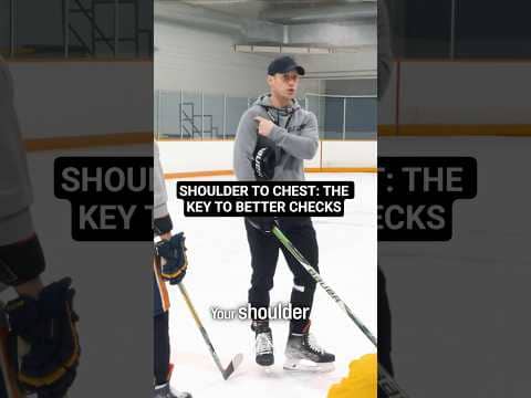 SHOULDER TO CHEST: THE KEY TO BETTER CHECKS #hockeycoaching #hockeytraining
