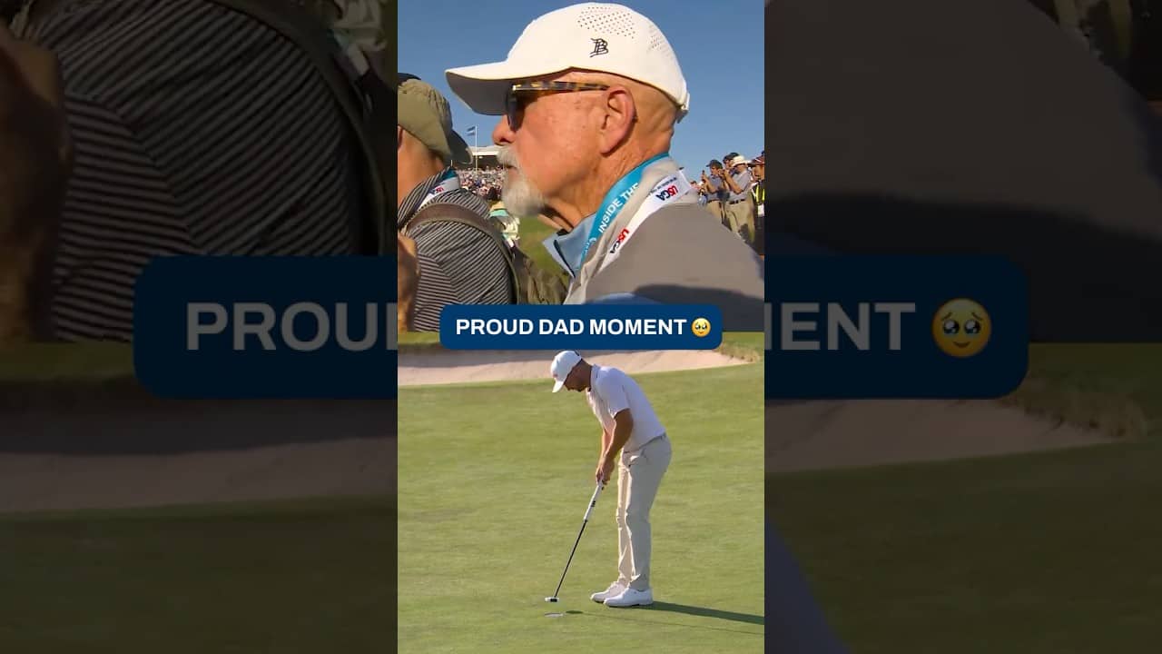 Wyndham Clark's dad surprised him at the U.S. Open ❤️🏆