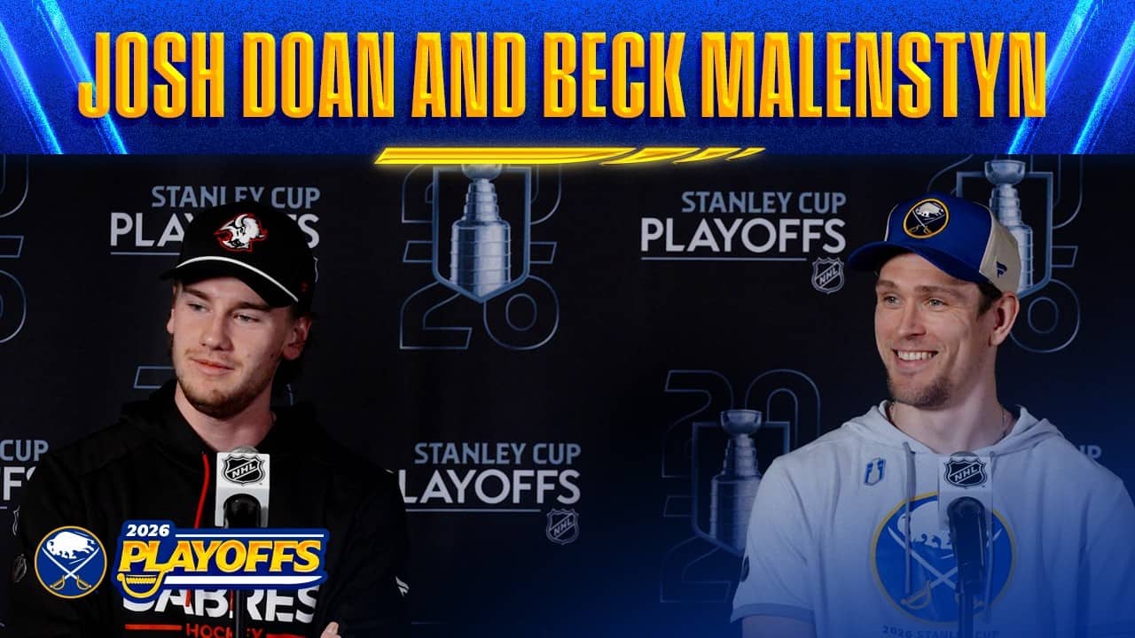 Josh Doan & Beck Malenstyn Media Availability | Buffalo Sabres x 2026 NHL Playoffs