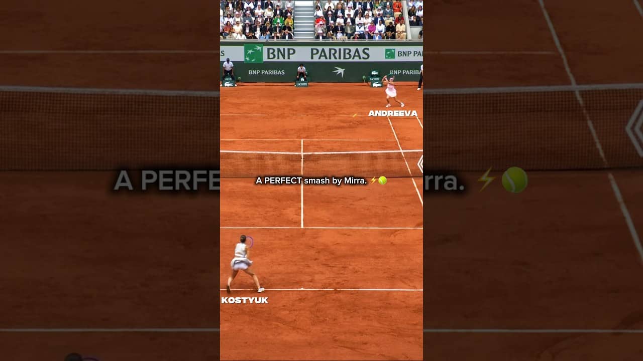 Mirra Andreeva’s SMASH was absolutely brutal! 🎾 #RolandGarros