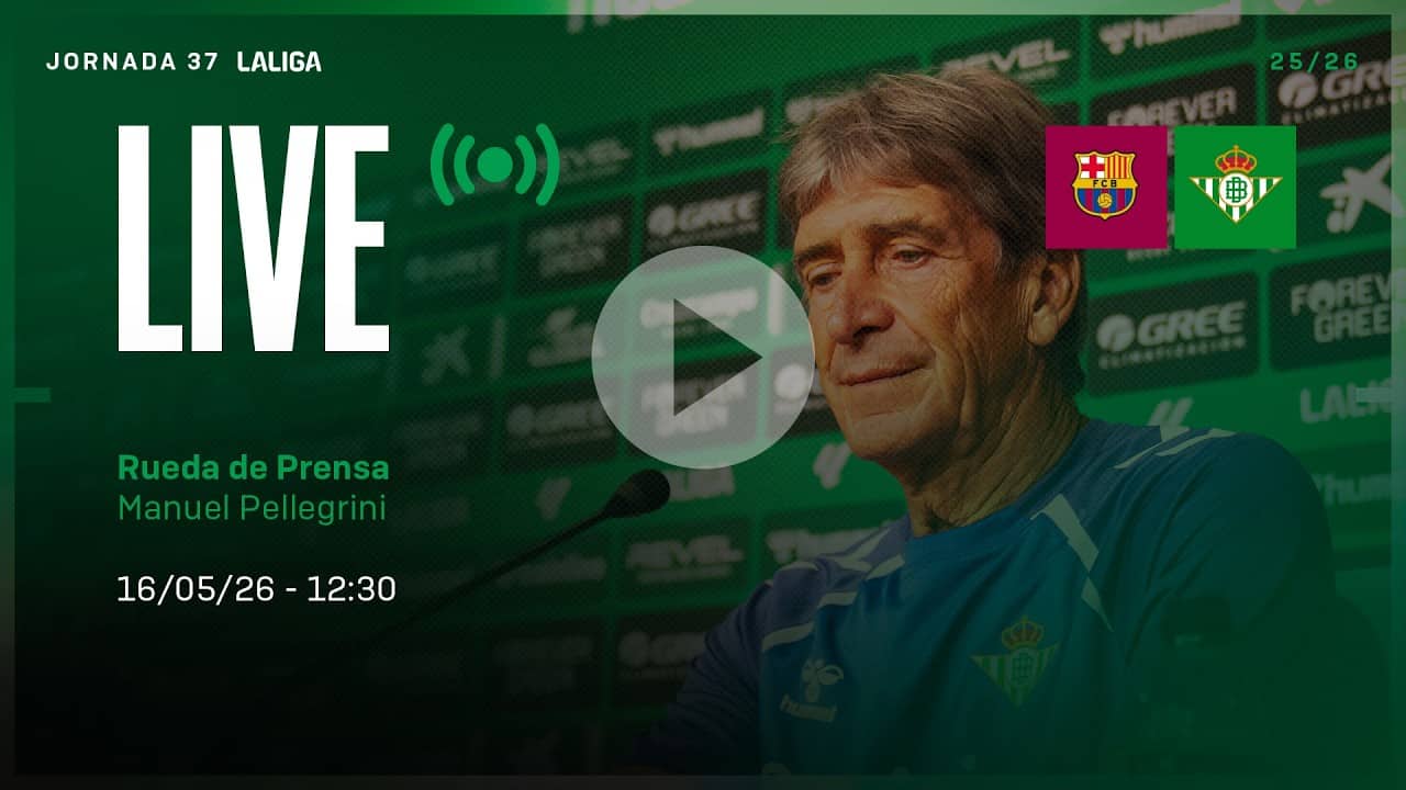 🚨 DIRECTO | Rueda de prensa de Manuel Pellegrini previa al #BarçaRealBetis ⚽💚