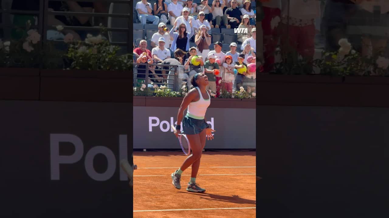 LET’S GOOOOOO 🗣️🔥 Coco Gauff returns to the quarterfinals in Rome! #WTA #CocoGauff #tennis