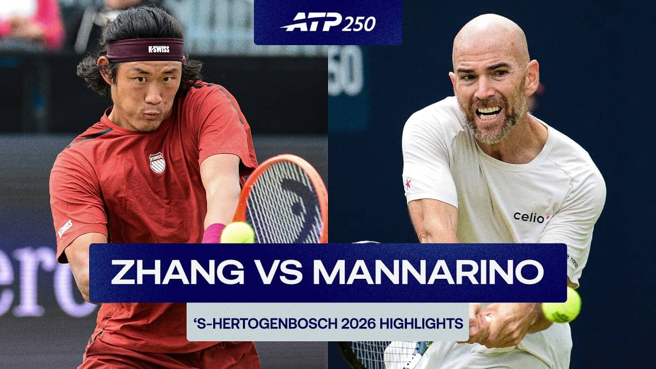 Zhizhen Zhang vs. Adrian Mannarino Highlights | 's-Hertogenbosch 2026 Quarter-Final